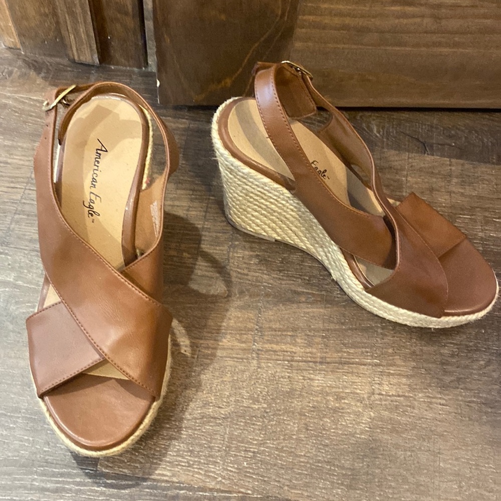 Never worn American eagle wedge ladies heels